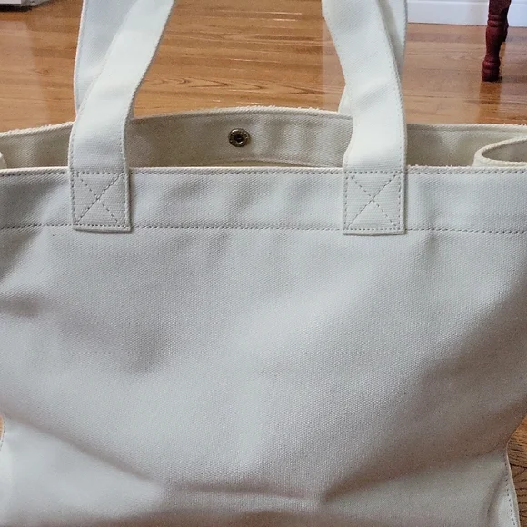 Vintage Michael Kors Cream and Orange Tote Bag - Picture 4 of 11